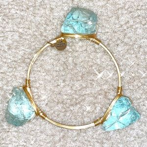 Ice blue clear stone bourbon and bowties bracelet